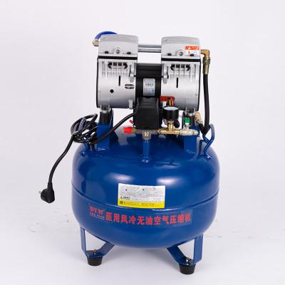 China 32L dental sector dental clinic dental air compressor the durable for two compressors 840W silent oil free for sale