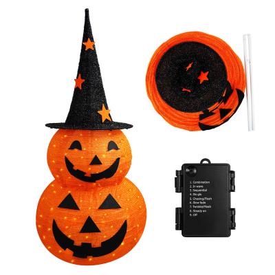 China Modeling Built-in 50 LED Metal Halloween Lamp Folding Stand Inflatable Pumpkin Decorations For Indoor Outdoor Yard Holiday for sale