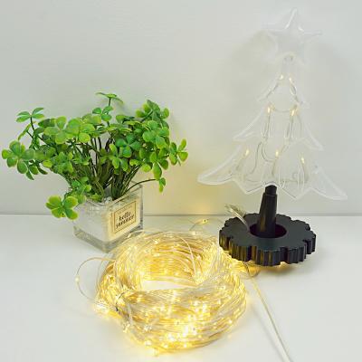 China New Style 2M Christmas Tree Shaped Plastic+Copper Wire+LED Waterfall Outdoor Waterproof Holiday Decorative Hanging Lights Fairy String Lights for sale