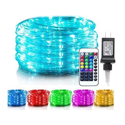 China High Quality Flexible Warehouse Decoration 12m 16 Colors Changing Waterproof Remote Control Neon LED Rope Lights for sale