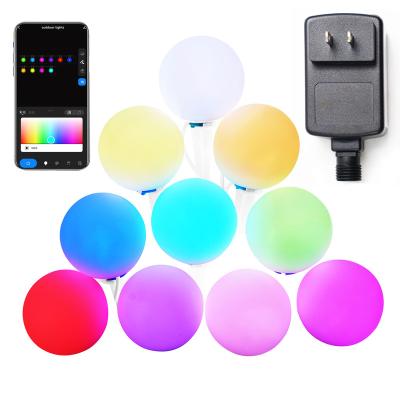 China Modern DIY RGB Color Changing Shatterproof Ground Hanging Smart WiFi APP Control LED Lights Garden Lawn Pool Lights Waterproof for sale