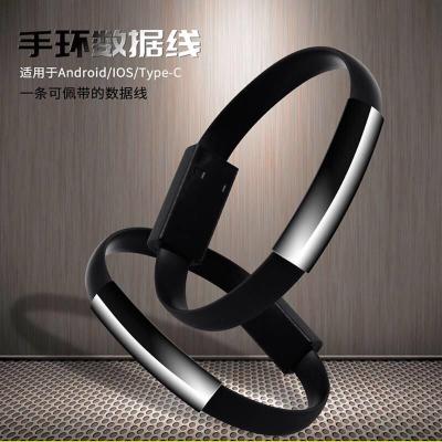 China new design 2.4A fast charging USB cable wristbands wholesale OEM micro USB cable fast charging data line for sale