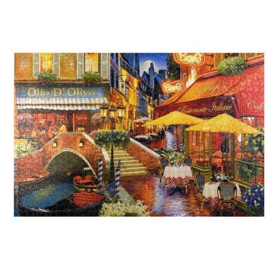 China Cartoon Toy Customized China Factory Cheap and High Quality Colorful Landscape Beauty Jigsaw Puzzle 1000 Pieces for sale