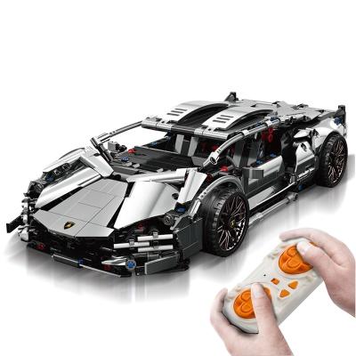 China Legoi Hot Sale Non-Toxic Eco-Friendly Non-Toxic Kids Toys RC Car 4WD Electric Remote Control Building Lamborghin Supercar Building Gift For Kids for sale