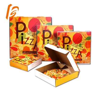 China Recycled Materials Pizza Box Package Cardboard Supplier Custom Design Printed Pizza Boxes Cheap Bulk Packing Box A Pizzas With Logo for sale