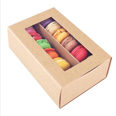 China Luxury Customized Disposable 12 Pieces Macarons Wrapping Paper Packaging Box Wholesale for sale