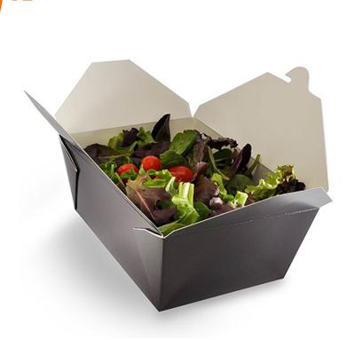 China Disposable Black Tray Box Salad Fast Food Packaging for sale