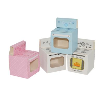 China Recycled Materials Wholesale Eco - Friendly Custom Design Small Printed Paper Cake Biscuit Bread Box for sale