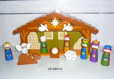 China Holiday & Christmas gifts, decorations, hot sale wooden nativity sets, promotional gifts for sale