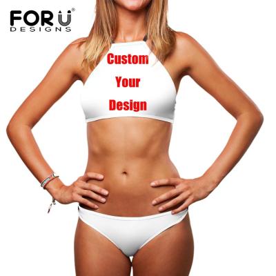 China Hot Sale Wholesale Custom LOGO Floral Print Plus Size 2 Piece Swimwear For Women Designer Swimsuits Famous Brands Beach Wear 2021 for sale