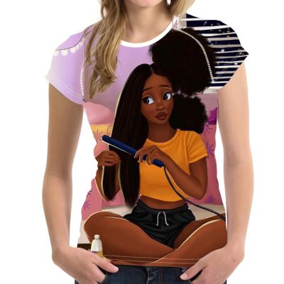 China Wholesale High Quality T-shirt African Girl QUICK DRY Printed Customize LOGO Oversized T Shirt Custom T-shirt Designer Shirts for sale