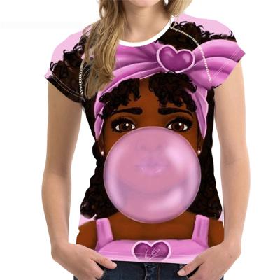 China Wholesale High Quality T-shirt African Girl QUICK DRY Printed Customize LOGO Oversized T Shirt Custom T-shirt Designer Shirts for sale