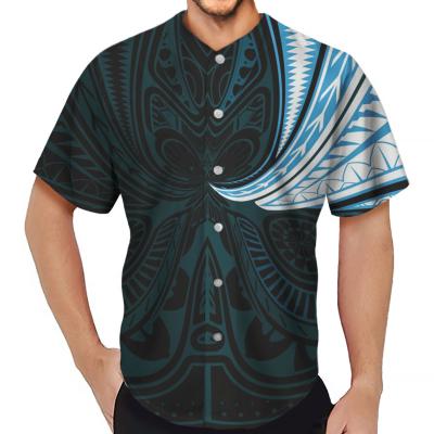 China Custom LOGO Plus Size Men's Casual Shirt Printing Polynesian Tribal Men's Sports Shirt Button Down Anti-Shrink Men's Short Sleeve Shirt for sale