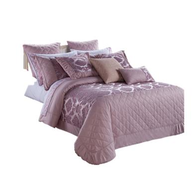 China Nondisposable KOSMOS Microfiber Jacquard Bedding Set 9pcs Chenille Comforter Set for sale