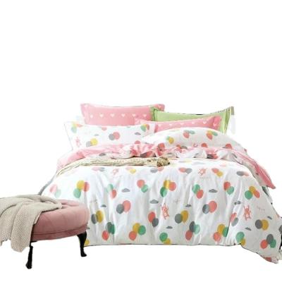 China Nondisposable Cute Pink Color Cotton Duvet Cover Set Factory Nantong for sale