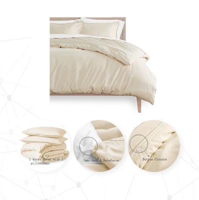 China 2021 New Design Nondisposable Factory Wholesale Solid Color Bamboo Bedding Set Hot Sale 4pcs for sale