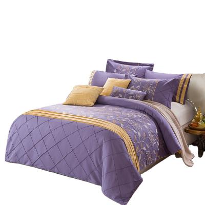 China Embroidery Kosmos Home Textile Cotton 8pcs 100% American Style Comforter Set Bed in a Bag Bedding Set for sale