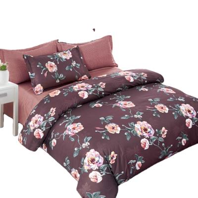 China 100% Colorful Printed Microfiber Disposable Wholesale Polyester Sheet Bedding Set King Comforter Set for sale