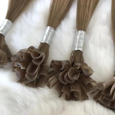 China Silky Straight Wave DINGQIAO Wholesale Remy Russian U Tip Human Hair Sale Double Drawn I-Tip Flat Hair Straight  Hair Extension for sale