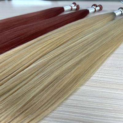 China Thin & Light 2024 New Weft Popular Human Hair Extensions Seamless Remy Genius Hair Hand Tied Weft for sale