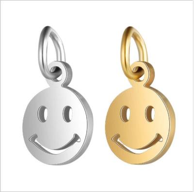 China Stainless Steel TRENDY Smiley Face Charm Pendants for DIY Bracelet Jewelry Accessories for sale