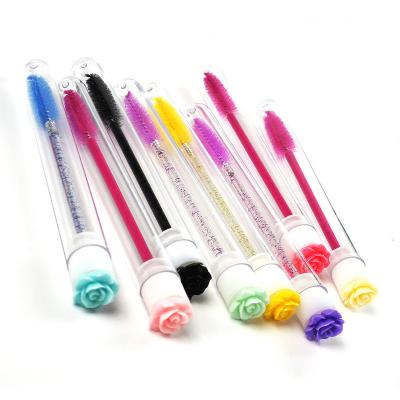 China Factory Price Soft Disposable Eyelash Mascara Sweeps Eyebrow Lash Spoolies Brush Mascara Magic Wands Tubes for sale