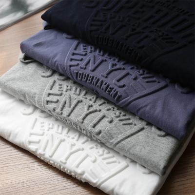 China Hot Selling Custom 3D QUICK DRY T Shirt Embossing 100% Cotton With Mens T Shirts for sale