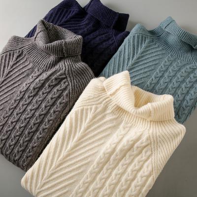 China New Female Slim Fit Top Sweater Anti-Wrinkle Cotton Sweater Autumn Winter Neck Solid Color Knitted Mens Sweaters for sale