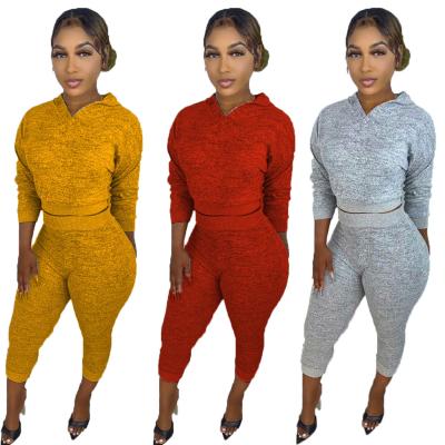 China Autumn Breathable Women Casual Yoga and Gym 2 Piece Sets Women Slim Hoodie Pants 2 Piece Sets Women's Sets for sale