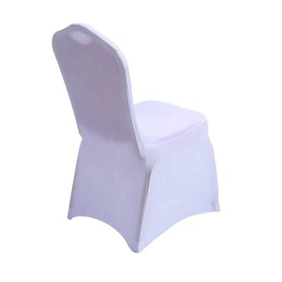 China Factory direct sale plain white elastic curve chair cover for outdoor wedding banquet ceremony for sale