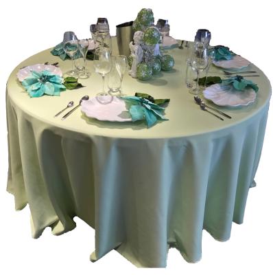 China Custom Luxury Oilproof Tablecloth Wedding Hotel Restaurant Party Round White Tablecloths for sale