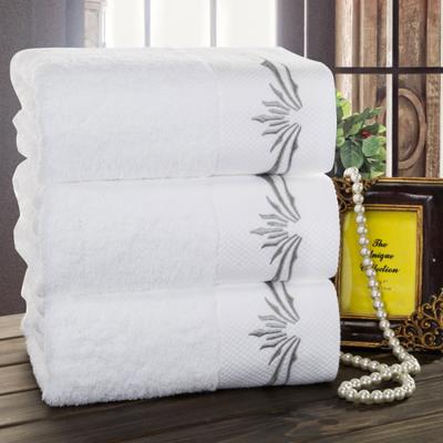 China 2019 QUICK DRY Hot Sale Hotel Egyptian Cotton White Bath Towel for sale