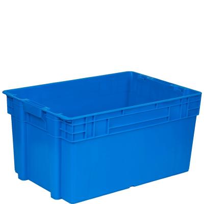 China Sustainable 50L Turnover Universal Plastic Stackable Box Logistics Durable Moving Box Tote Bin Storage for sale