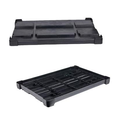 China Single Faced Pallet Box 1215*816*93 Recyclable Collapsible Logistic Box With Lid And Injection Pallet for sale