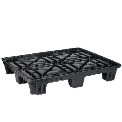 China XS-T11498 Single Faced Impact Resistance Single Faced HDPE Recycled Non-Vented Tubs Logistic Pallets Big Euro Plastic Pallet With Lid for sale