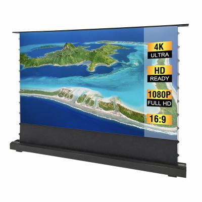 China Lightweight Abient Rejecting 100 Inch ALR Motorized Screen For UST Projector 120 icnh Projection Screen Outdoor Electric Projection Screen for sale