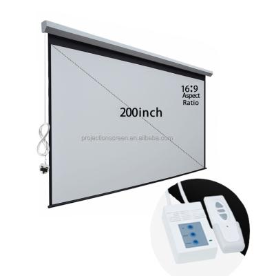 China Home Theater Alr Screen 200 Inch Large High Quality Projection Screen Electric Motorized Projector Screen for sale