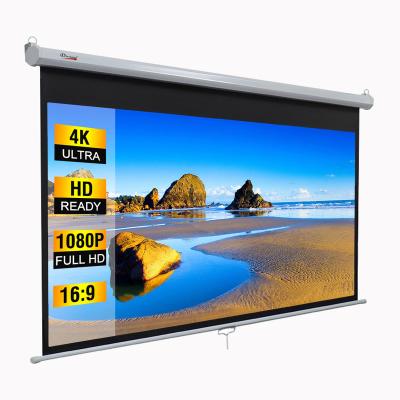 China Convenient Manual Projector Screen 100 Inch 16:9 HD Folding Anti-Crease Portable Projection Cinema For Outdoor Home Theater for sale