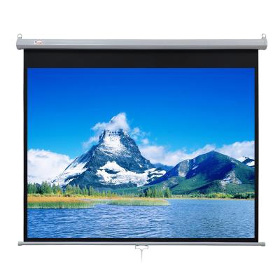 China Self-lock System 60*60 Inches Projection Screen Manual Lower HD Screen 1:1 Format For Outdoor Cinema Theater Presentation Home Education for sale