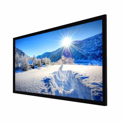 China High Contrast 100 Inch 16:9 Fixed View Projector Screen / Cinema View Screen /Best Quality With Aluminum Case for sale