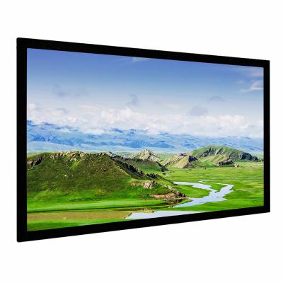 China Frame Home Theater 120 Inch HD 8cm Fixed Frame Projection Screen With PVC Transparent Acoustic Cloth for sale