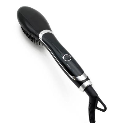 China Battery Operated Professional Negative Ion Hair Brush With Straightening One Step Hair Dryer Brush For Women for sale