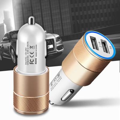 China For Car USB Charging Norman Charging Dual PC+ABS USB Electric Car Charger For Mobile Phone for sale