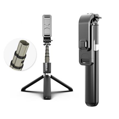 China Flexible ABS+Aluminum+PCBA+button Battery With 360 Rotation Tripod Stand Selfie Tripod Monopod Wireless Remote Stick Tripod for sale