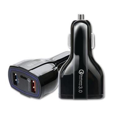 China Dual Usb PD Fast Car Charger 3.0 Mobile Phone Car Quick Auto Charging QC3.0 Type C For Phone Charger for sale