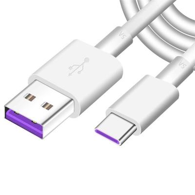 China Fast Charging Type C Data Sync Transfer Camera 5A Cable Charging Cord 1m 3ft USB-A To USB-C Cable 5A Charger For Mobile Phone Hua Wei for sale