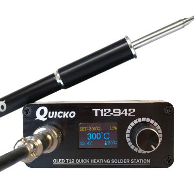 China T12-942 MINI OLED Digital Soldering Station T12-M8 Aluminum Metal Handle With Iron Tips Without Power Source DC5.5*2.1mm for sale