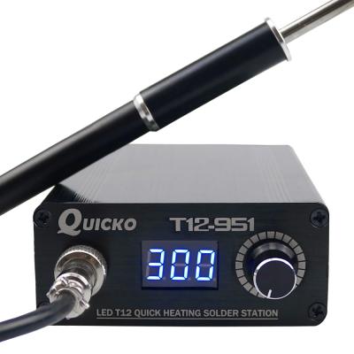 China New Version T12-951 LED Digital Soldering Tool Electronic Soldering Tool Large T12 LED Station Soldering Iron Power 108W With M8 Handle T12-951 for sale