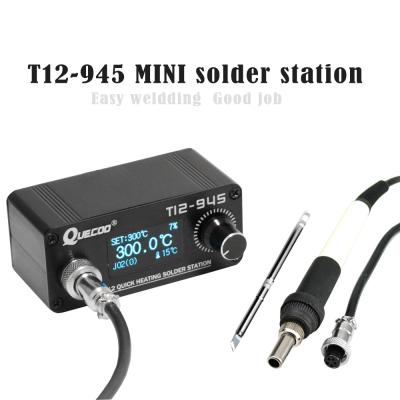 China STM32-OLED T12-945 1.3inch digital display soldering station V2.1S controller with 5pin 907 soldering iron tips without power DC5.5*2.1mm for sale