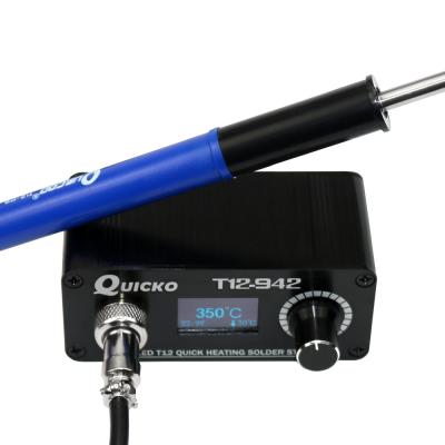 China MINI Soldering Iron T12-942 OLED station Solder Electric Welding Iron Tips Temperature Controller With P9 Handle No Power Supply DC5.5*2.1mm for sale